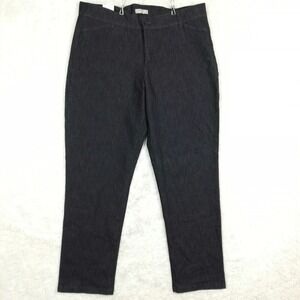 Riders Lee Womens Pants Plain Front Straight Leg Fresno Denim Long‎ Plus 20W New